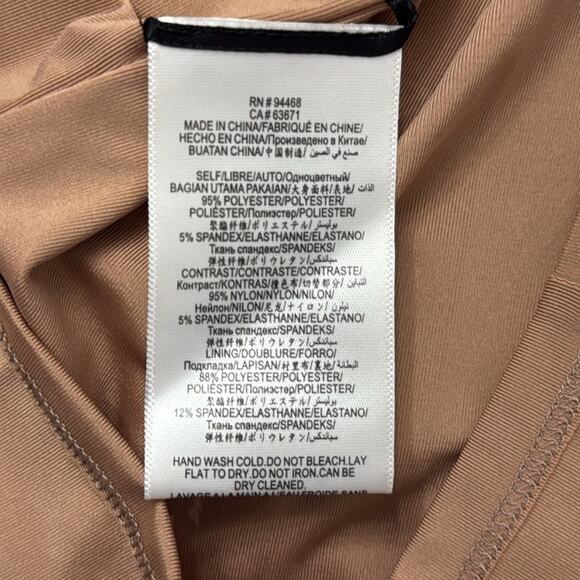 BCBGMAXAZRIA Long Sleeve Sequin Mini Dress V Neck Gold Size 2 Sexy Party - Picture 9 of 9